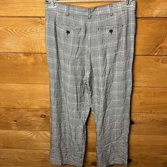 ATM Anthony Thomas Melillio Women Glen Plaid Crop Pants 8 career office business - Picture 7 of 9